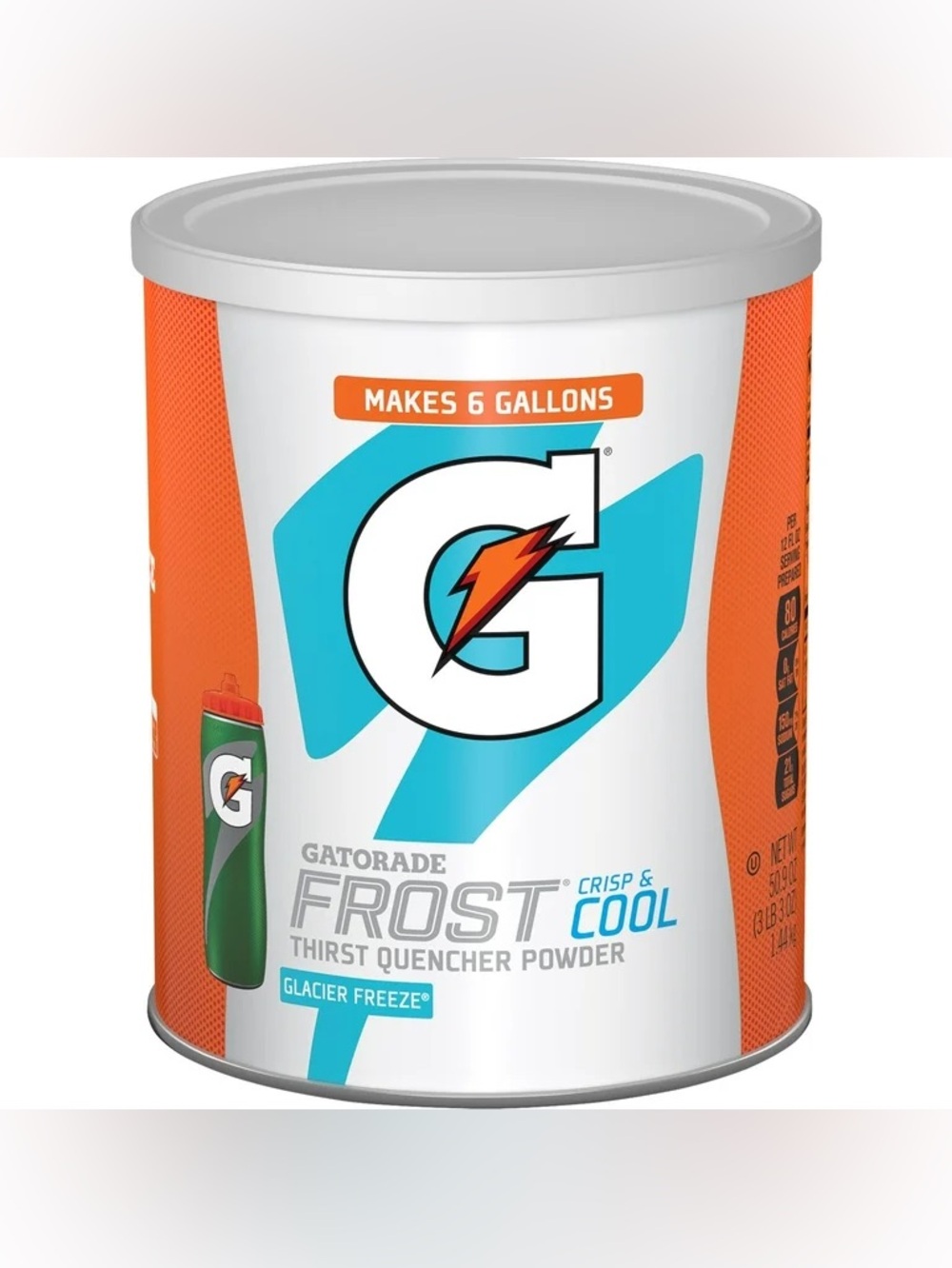 New Gatorade Frost Glacier Freeze Thirst Quencher Drink Mix Powder 51oz 6 Gallon